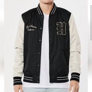 HOLLISTER Varsity Bomber Jacket *NEVER WORN*